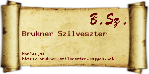 Brukner Szilveszter névjegykártya